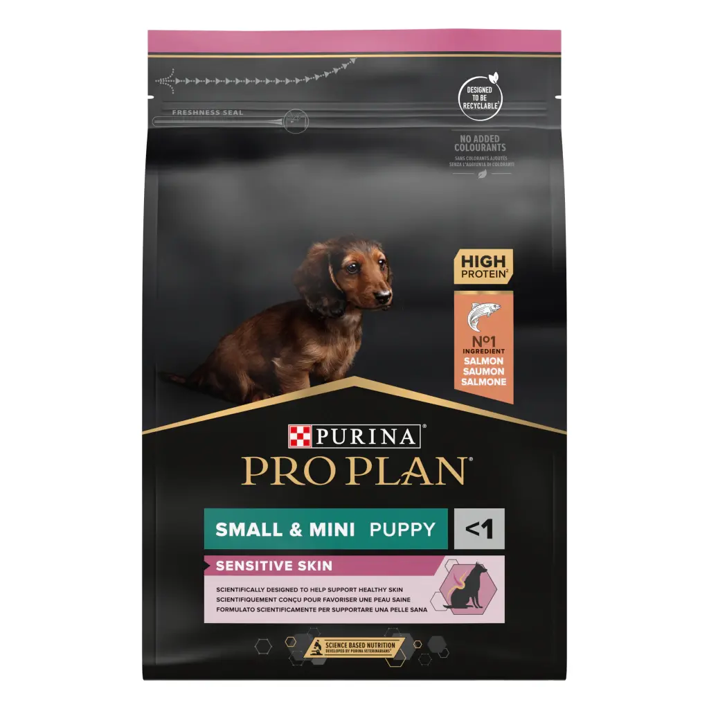 Pro Plan Puppy Small&Mini Sensitive Skin Somonlu Küçük Irk Yavru Köpek Maması 3kg