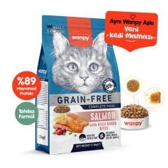 Wanpy Somonlu Tahılsız Yetişkin Kedi Maması 1,5kg