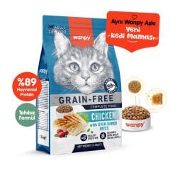 Wanpy Tavuklu Tahılsız Yetişkin Kedi Maması 1,5kg