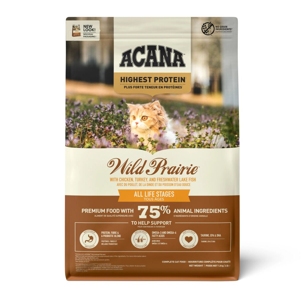 Acana Wild Prairie Tavuklu ve Balıklı Tahılsız Kedi Maması 1,8kg