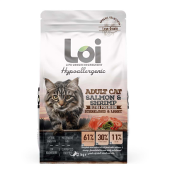 Loi Yetişkin Kısırlaştırılmış Somon ve Karidesli Kedi Maması 2 Kg