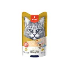 Wanpy Krema Kedi Ödül Maması 14gr (25 Adet) (8 Karışık Çeşitli)