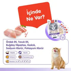 Wanpy Urinary Care Ördekli ve Tavuklu Üriner Sistem Desteği Krema Kedi Ödül Maması 14gr (5'li)