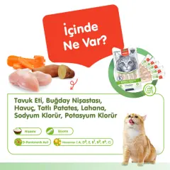 Wanpy Kidney Health Tavuklu ve Sebzeli Böbrek Sağlığı Desteği Krema Kedi Ödül Maması 14gr (5'li)