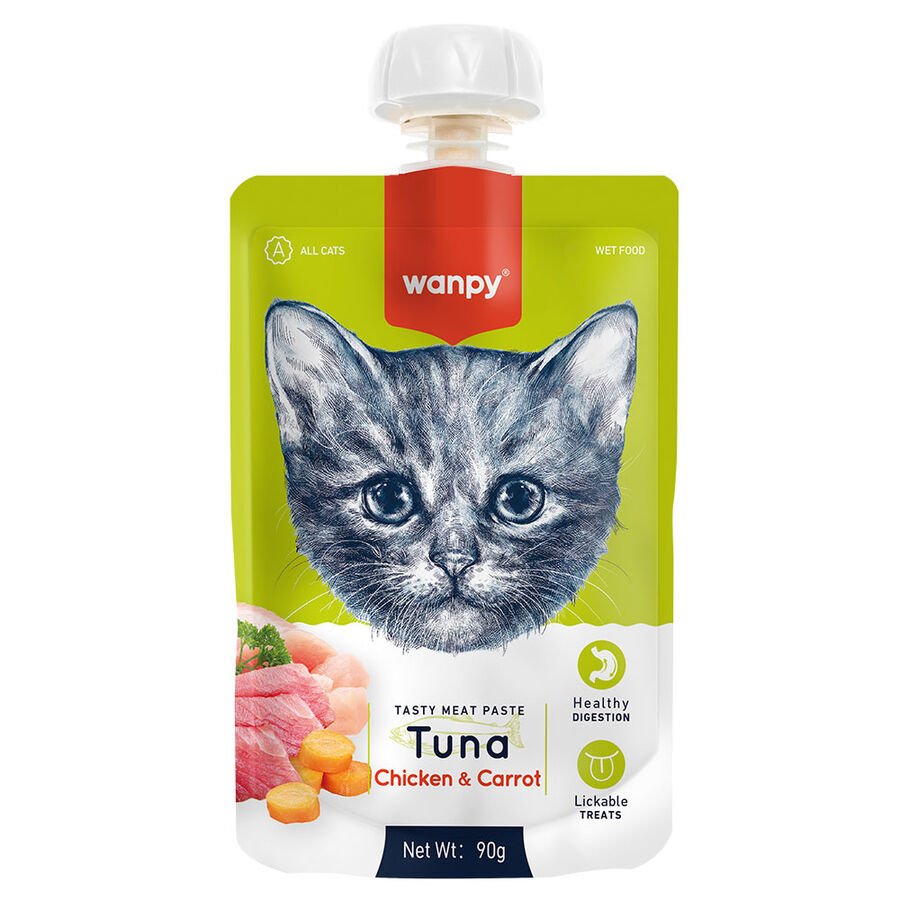 Wanpy Taze Ton Balıklı&Tavuklu 10'lu Kedi Et Ezmesi 90 gr
