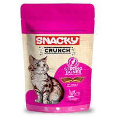 Snacky Crunch Strong Bones Güçlü Kemikler için Tavuklu ve Peynirli Kedi Ödül Maması 60gr