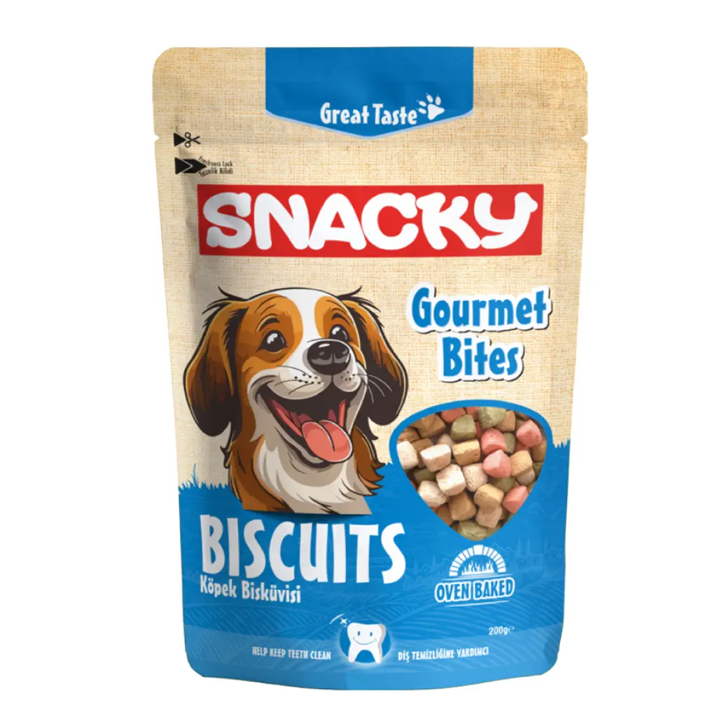 Snacky Gourmet Bites Köpek Ödül Bisküvisi 200gr