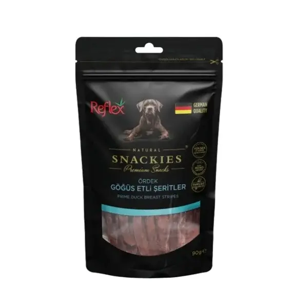 Reflex Snackies Natural Ördek Göğüs Etli Şerit Tahılsız Köpek Ödül Maması 90gr