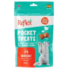 Reflex Pocket Treats Deri ve Tüy Bakımı Destekleyici Kedi Ödül Maması 60gr