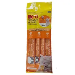 Meo Creamy Tavuk ve Bal Kabağı Lezzetli Kedi Ödül Maması 4x15 gr