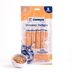 Zampa Creamy Delight Yavru Kediler için Ton Balıklı Krema Ödül Maması - 16g x 5