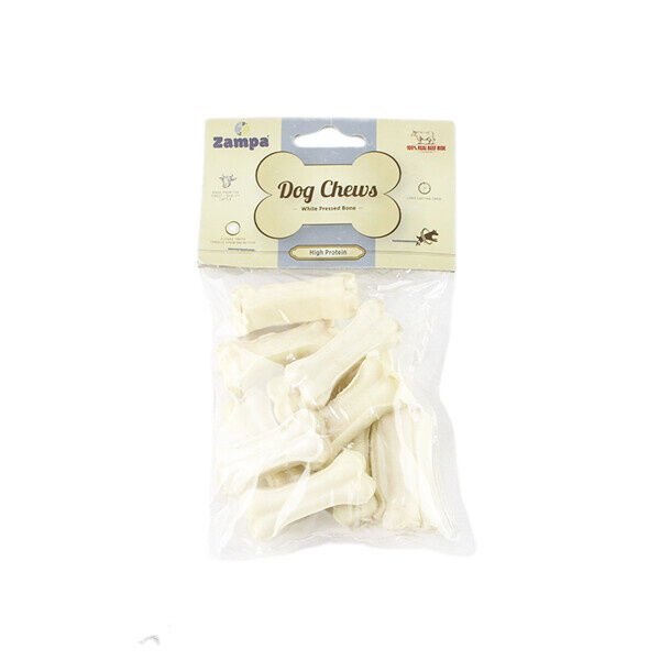 Zampa Beyaz Press Kemik Köpek Ödülü 10-12gr (10'lu)