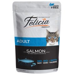 Felicia Jöle İçinde Somonlu Taurinli Tahılsız Yetişkin Kedi Konservesi 85gr