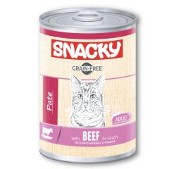 Snacky Tahılsız Pate Sığır Etli Yetişkin Kedi Konservesi 400gr