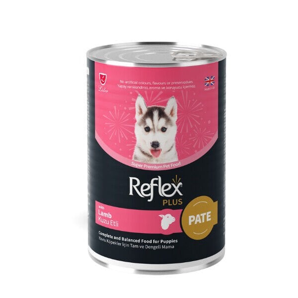 Reflex Plus Parça Kuzu Etli Ezme Yavru Köpek Konservesi 395gr
