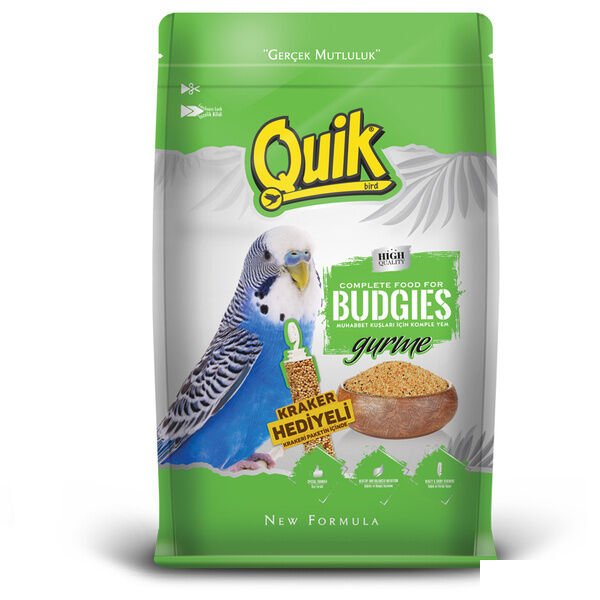 Quik Gurme Muhabbet Kuşu Yemi 500gr + Kraker HEDİYE!
