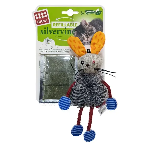 GiGwi Catnipli (Doldurabilir) Tavşan Kedi Oyuncağı