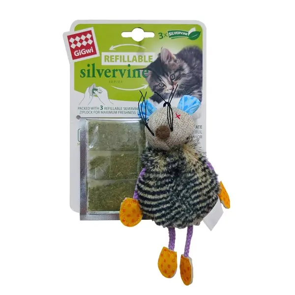 GiGwi Catnipli Doldurulabilir Fare Kedi Oyuncağı